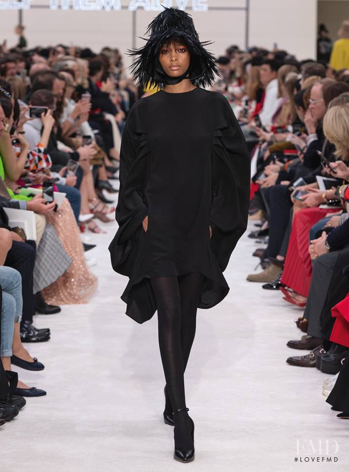 Blesnya Minher featured in  the Valentino fashion show for Autumn/Winter 2019