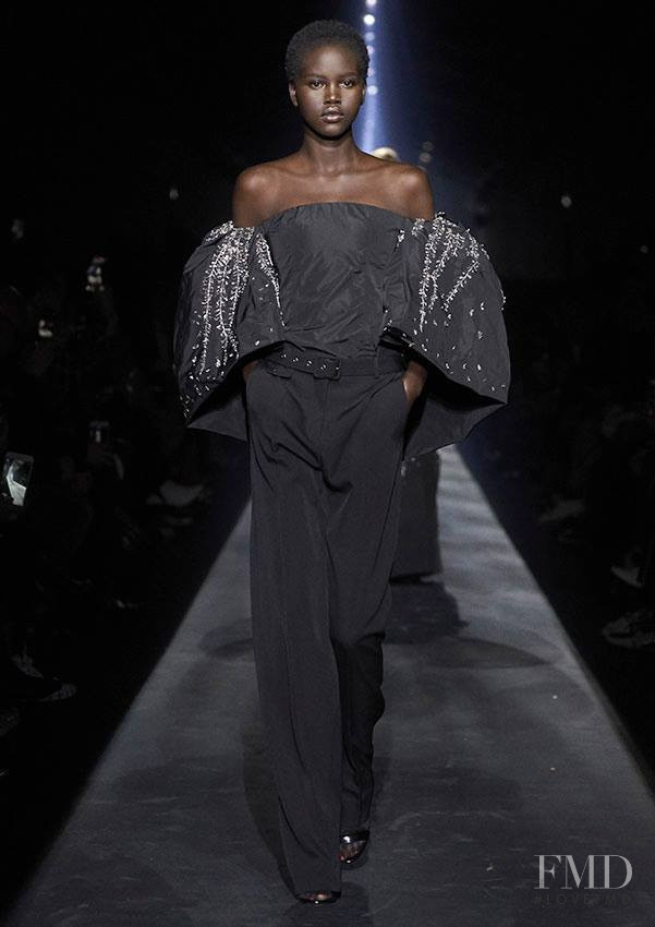 Adut Akech Bior featured in  the Givenchy fashion show for Autumn/Winter 2019