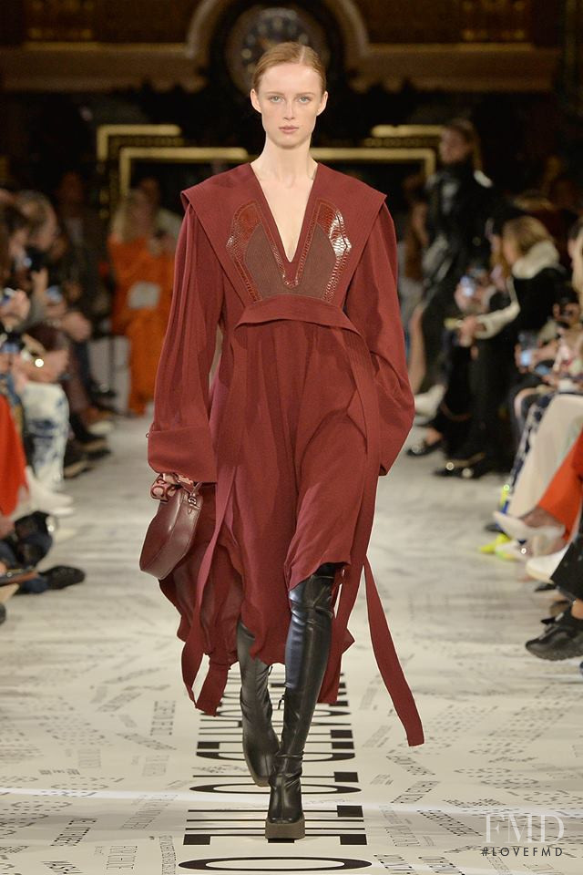 Rianne Van Rompaey featured in  the Stella McCartney fashion show for Autumn/Winter 2019