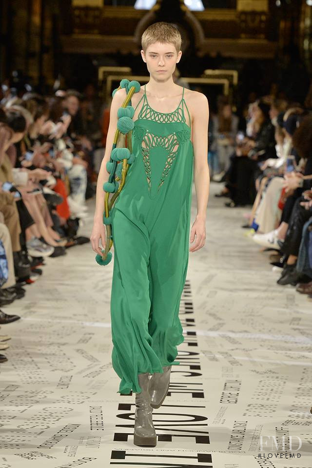 Maike Inga featured in  the Stella McCartney fashion show for Autumn/Winter 2019