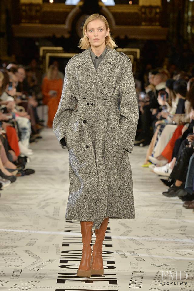 Anja Rubik featured in  the Stella McCartney fashion show for Autumn/Winter 2019