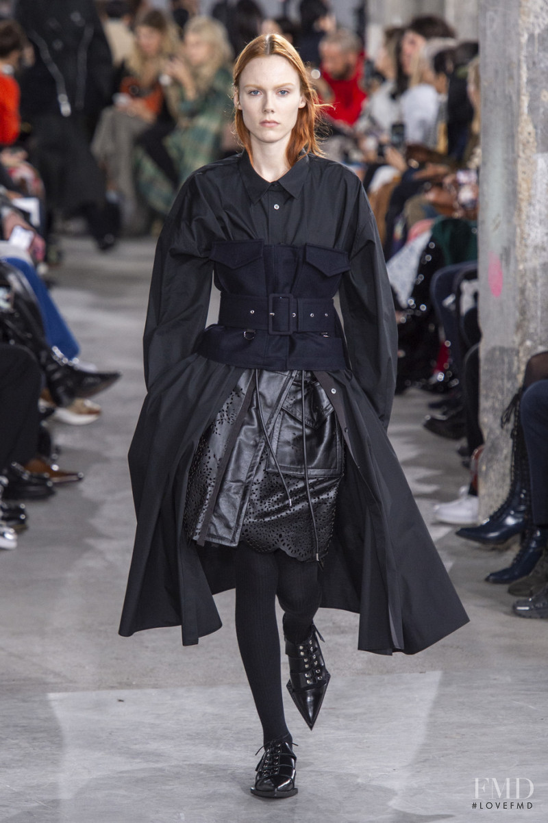 Kiki Willems featured in  the Sacai fashion show for Autumn/Winter 2019