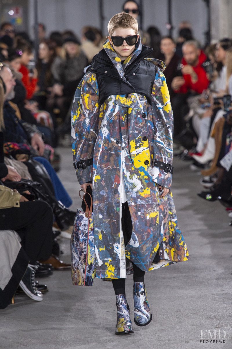 Maike Inga featured in  the Sacai fashion show for Autumn/Winter 2019