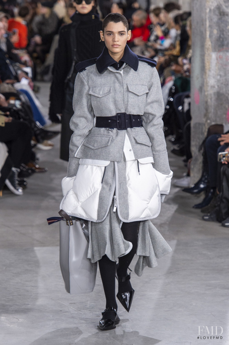 Kerolyn Soares featured in  the Sacai fashion show for Autumn/Winter 2019