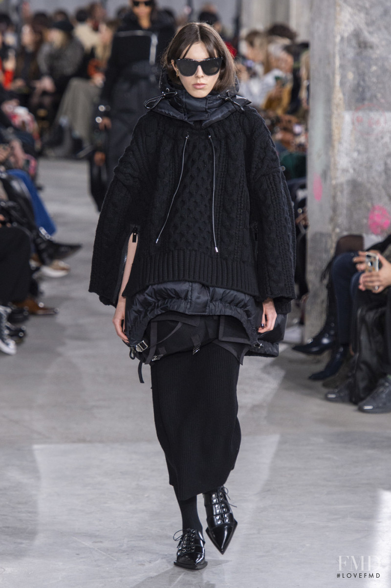 Madeleine Knighton featured in  the Sacai fashion show for Autumn/Winter 2019