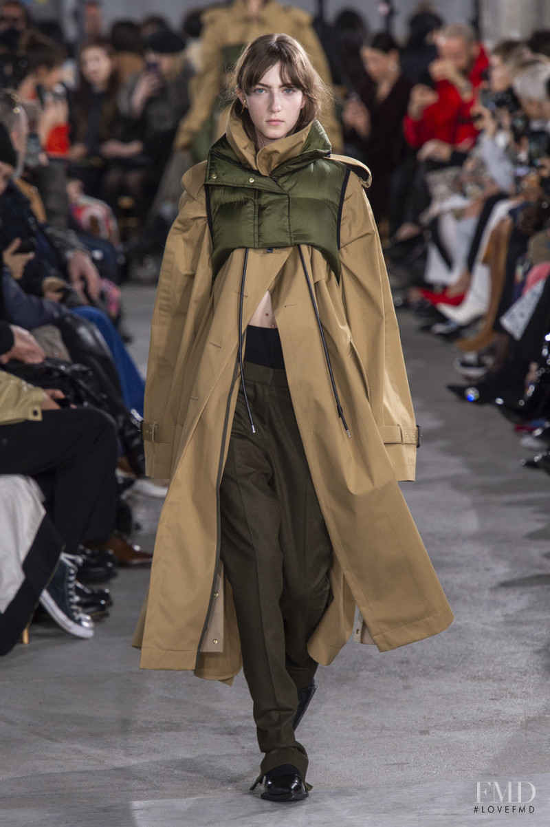 Evelyn Nagy featured in  the Sacai fashion show for Autumn/Winter 2019