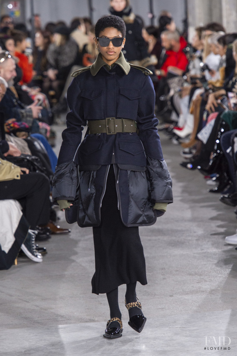 Naomi Chin Wing featured in  the Sacai fashion show for Autumn/Winter 2019