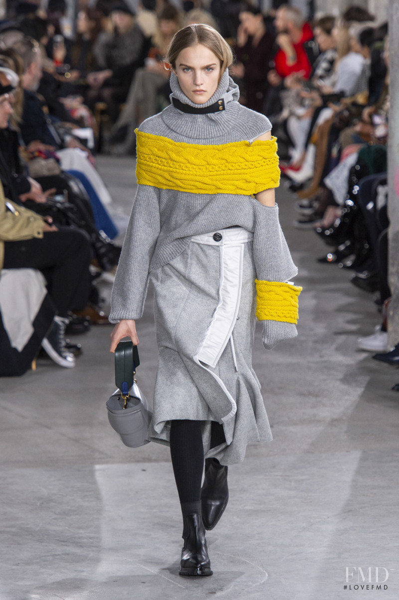 Josefine Lynderup featured in  the Sacai fashion show for Autumn/Winter 2019