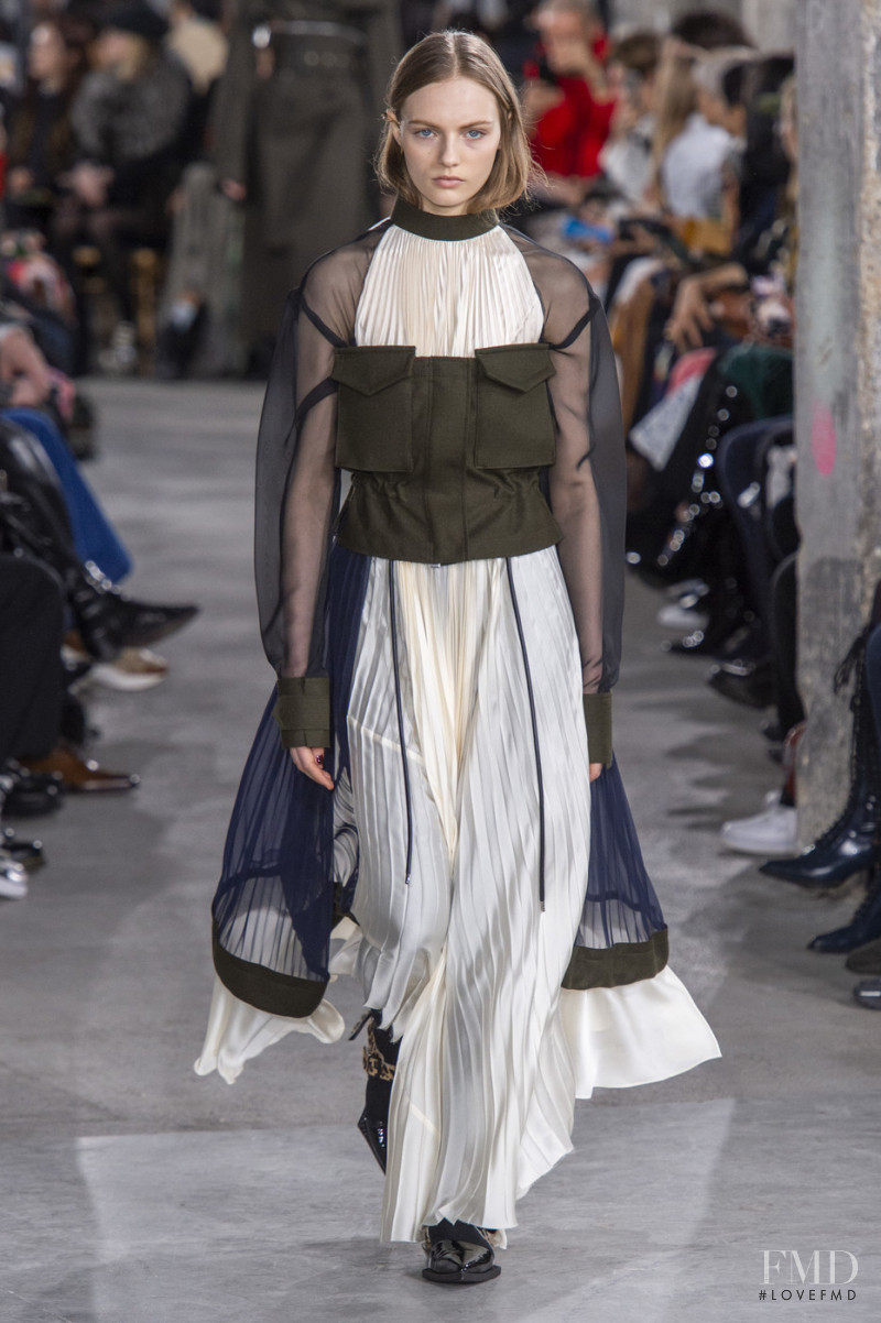 Fran Summers featured in  the Sacai fashion show for Autumn/Winter 2019