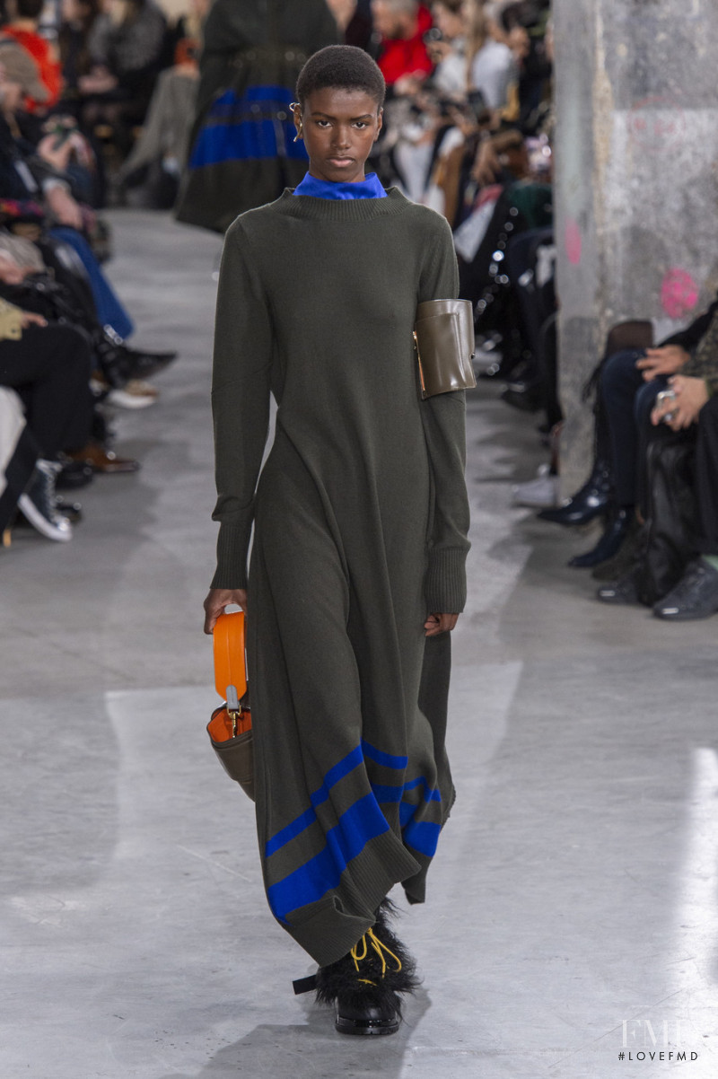 Yorgelis Marte featured in  the Sacai fashion show for Autumn/Winter 2019