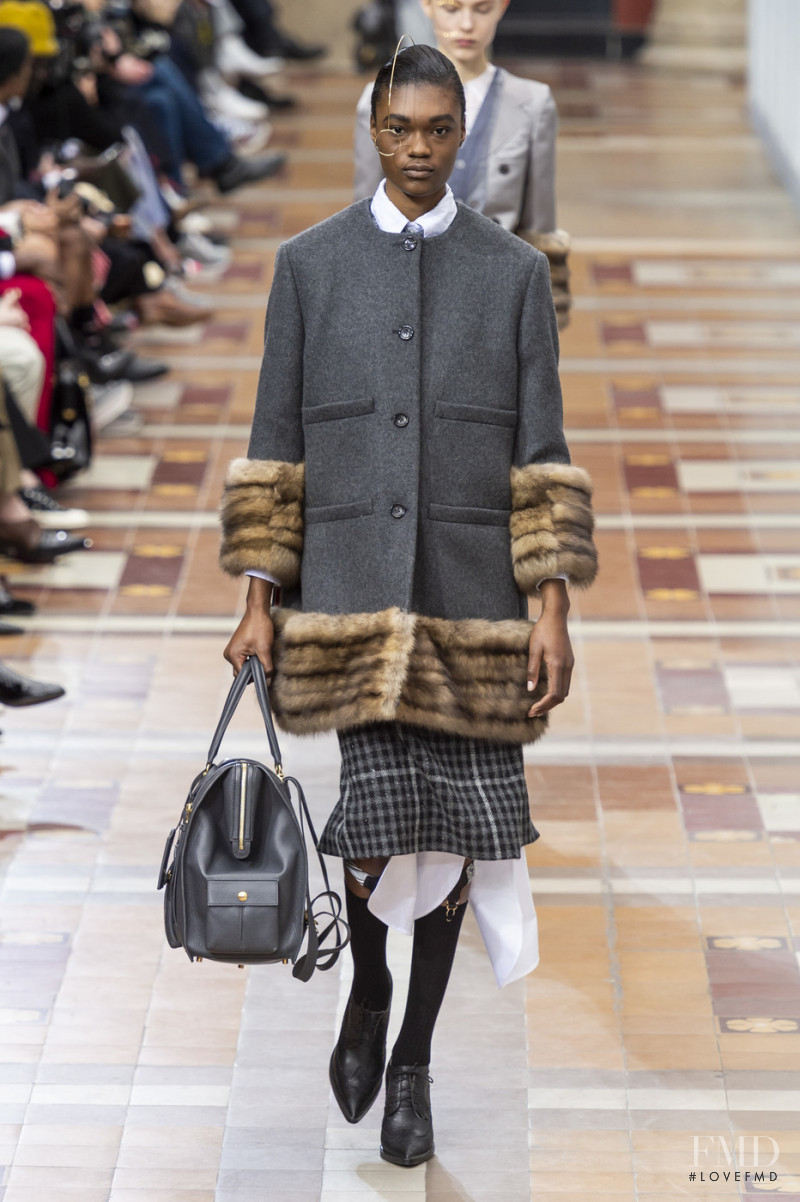 Naki Depass featured in  the Thom Browne fashion show for Autumn/Winter 2019