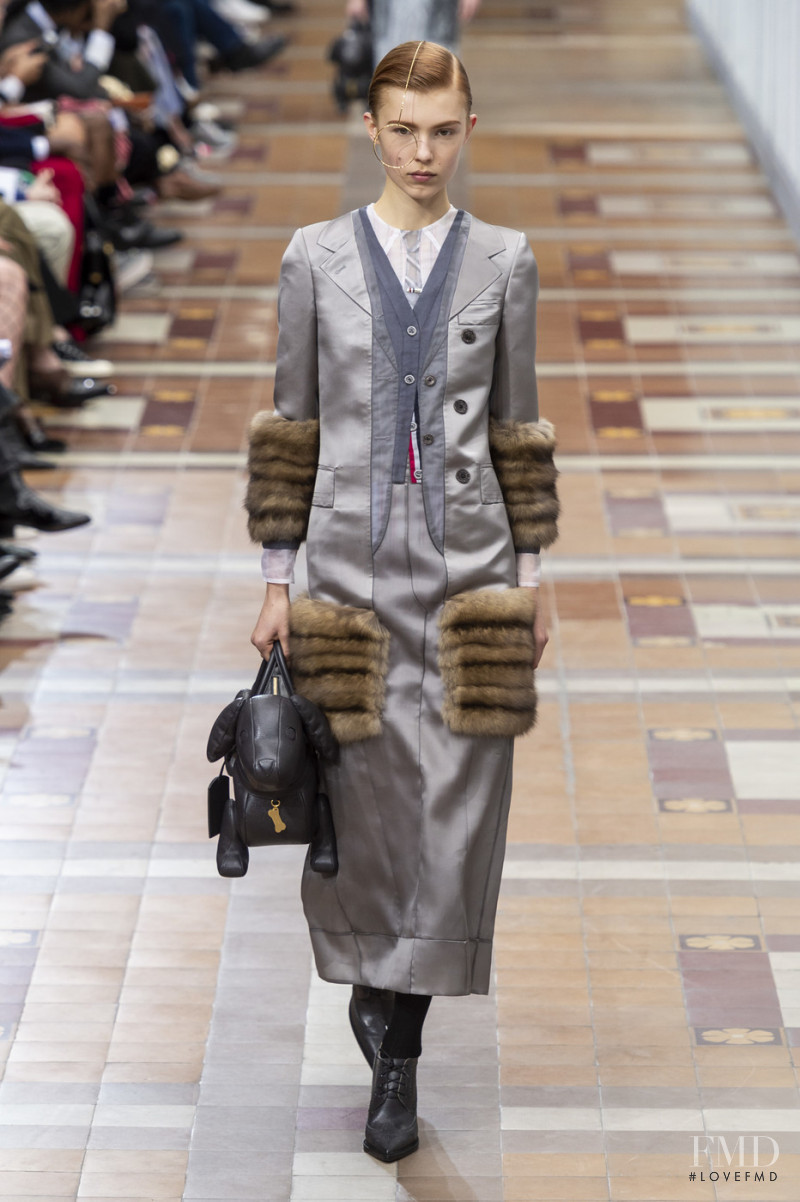 Yeva Podurian featured in  the Thom Browne fashion show for Autumn/Winter 2019