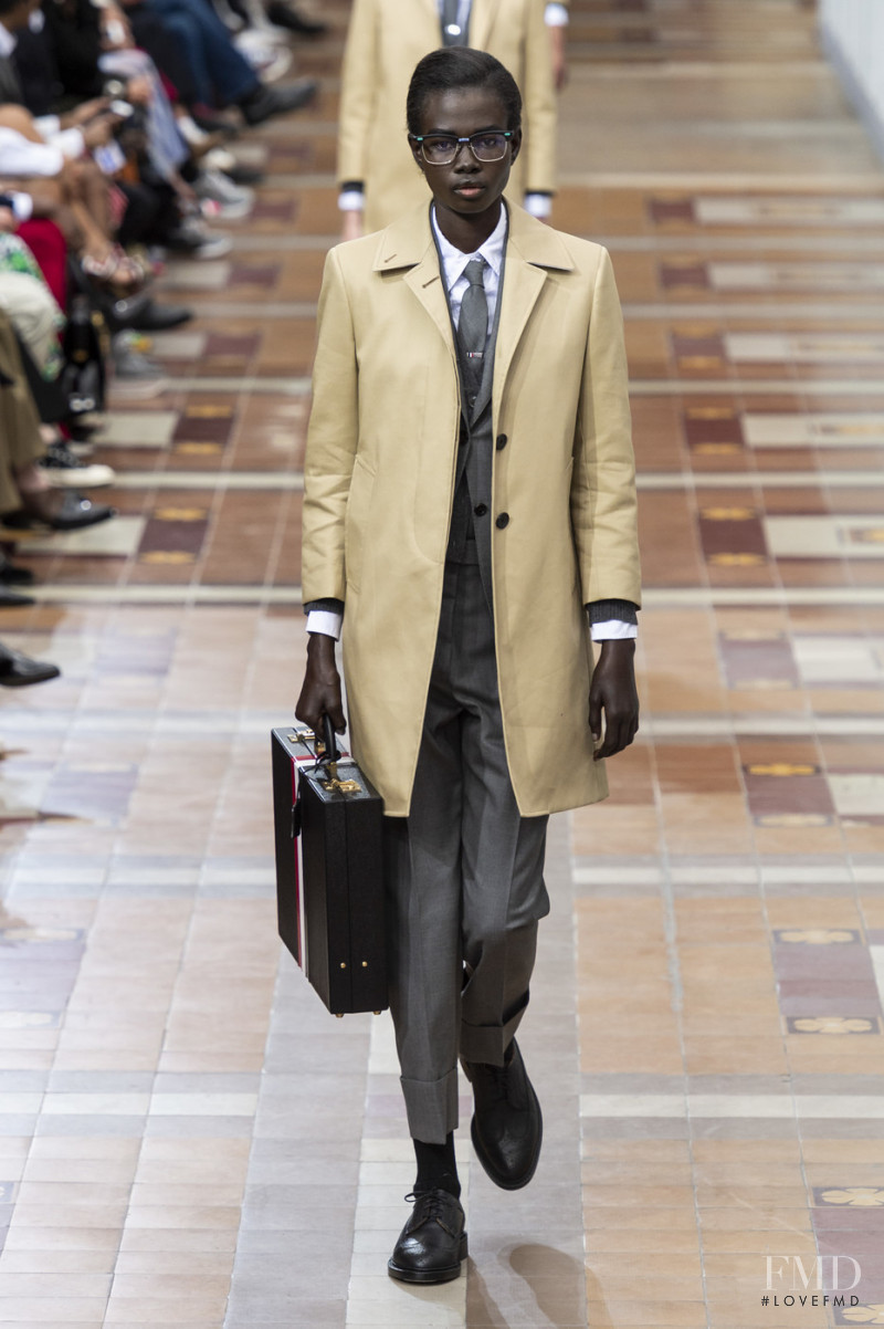 Mammina Aker featured in  the Thom Browne fashion show for Autumn/Winter 2019