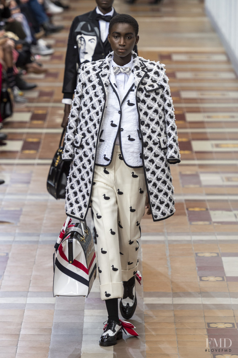 Diarra Samb featured in  the Thom Browne fashion show for Autumn/Winter 2019