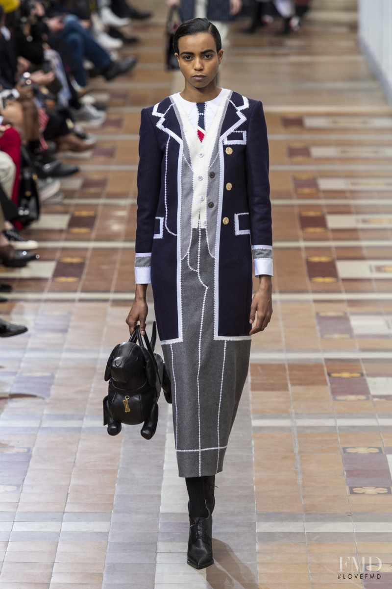 Carmen Amare featured in  the Thom Browne fashion show for Autumn/Winter 2019