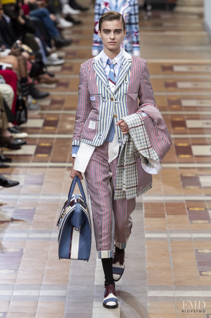 Marie-Violaine Chenal featured in  the Thom Browne fashion show for Autumn/Winter 2019