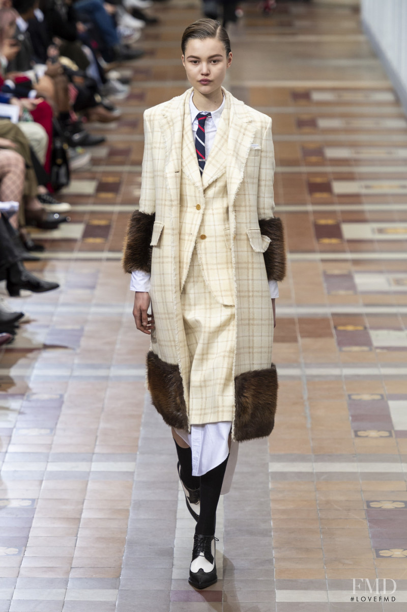 Noor Chaltin featured in  the Thom Browne fashion show for Autumn/Winter 2019