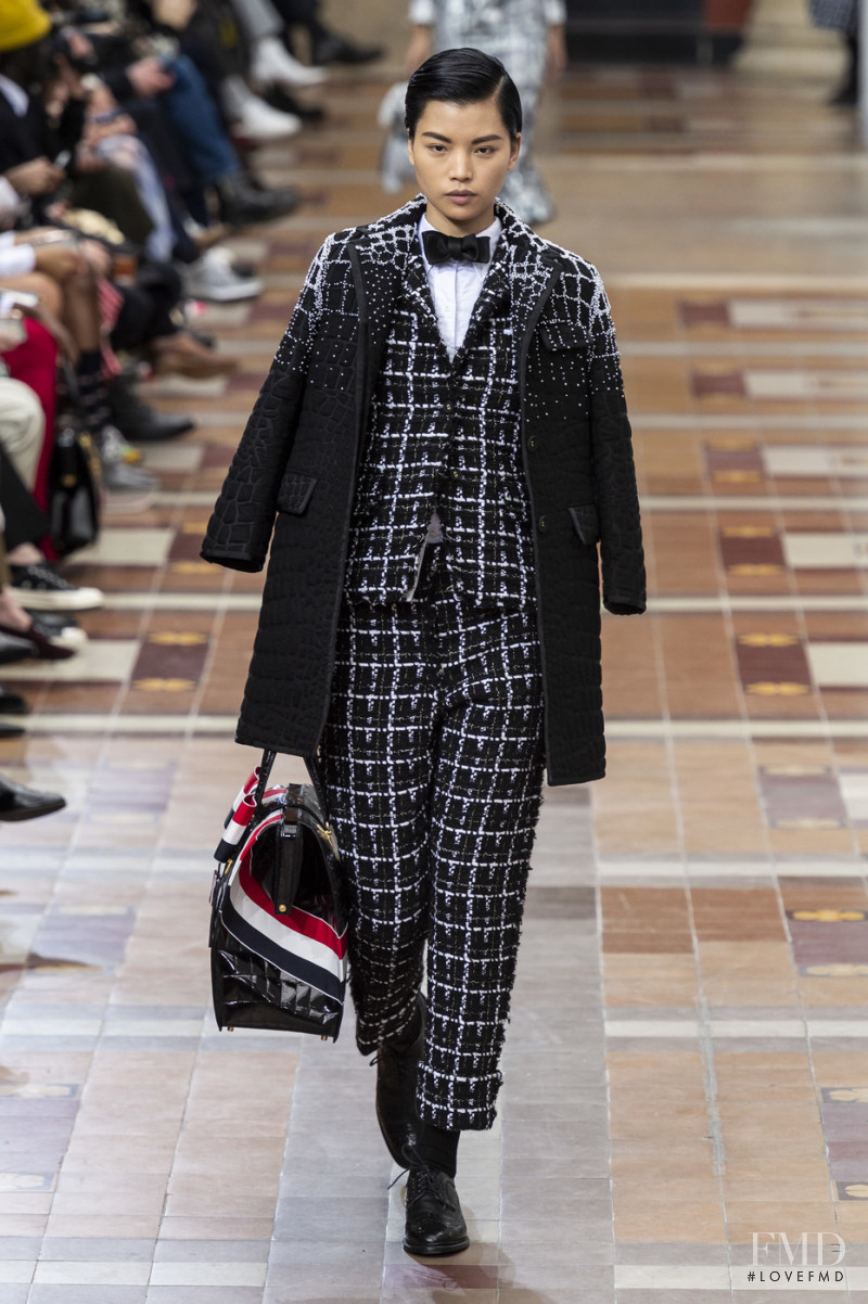 Xue Huizi featured in  the Thom Browne fashion show for Autumn/Winter 2019