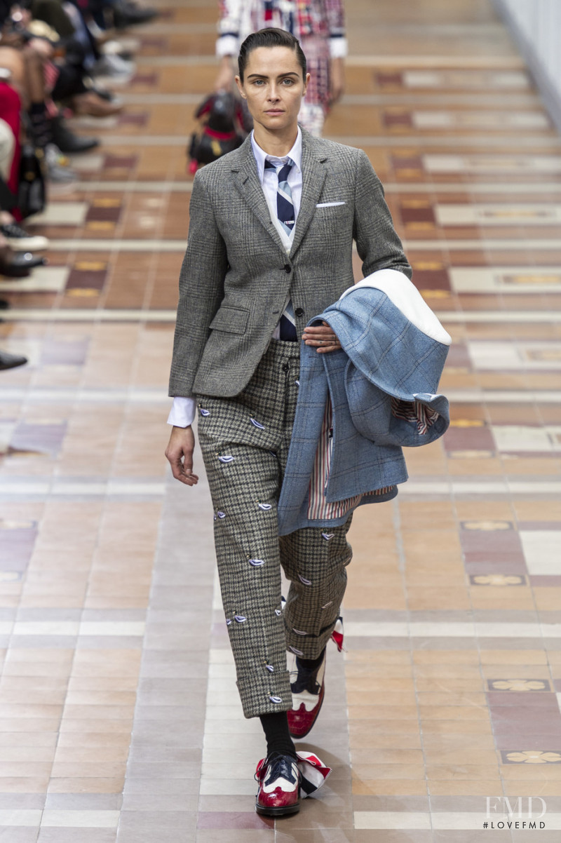 Tasha Tilberg featured in  the Thom Browne fashion show for Autumn/Winter 2019