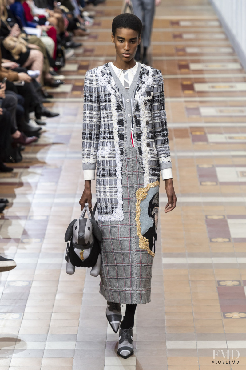 Esmerileidy Ramirez featured in  the Thom Browne fashion show for Autumn/Winter 2019