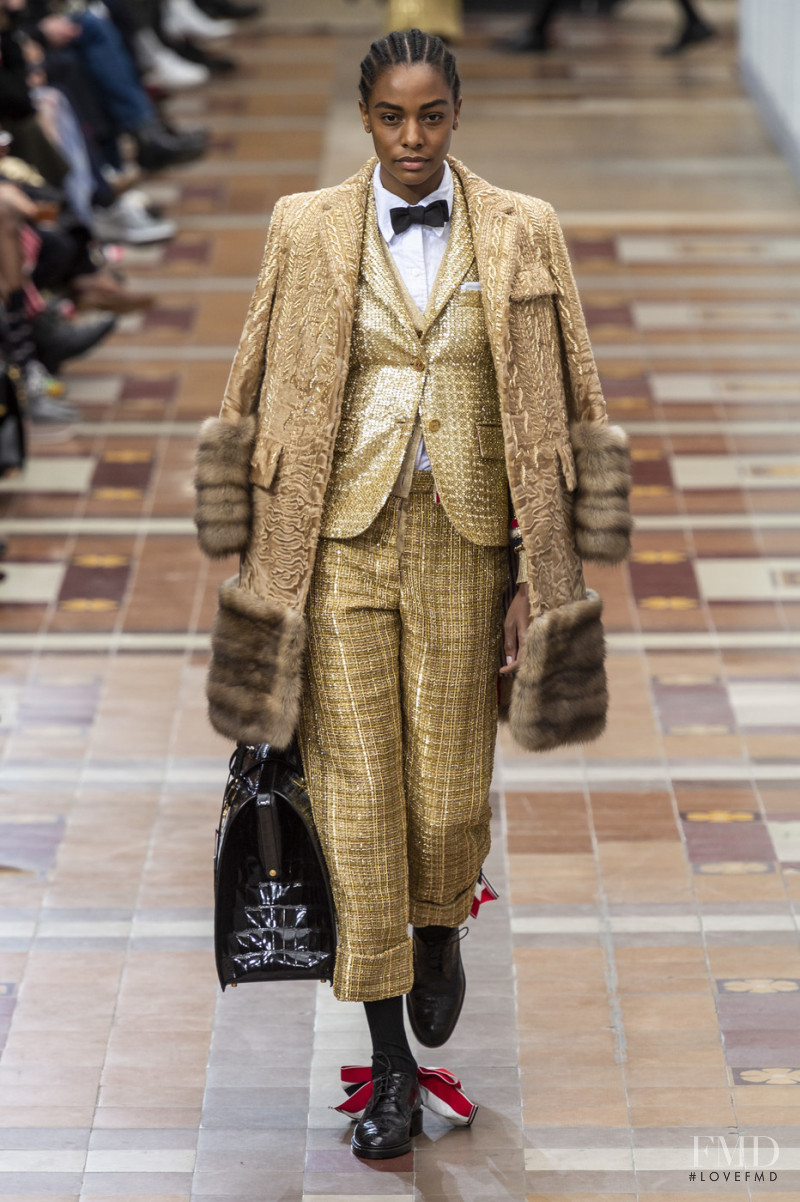 Karly Loyce featured in  the Thom Browne fashion show for Autumn/Winter 2019