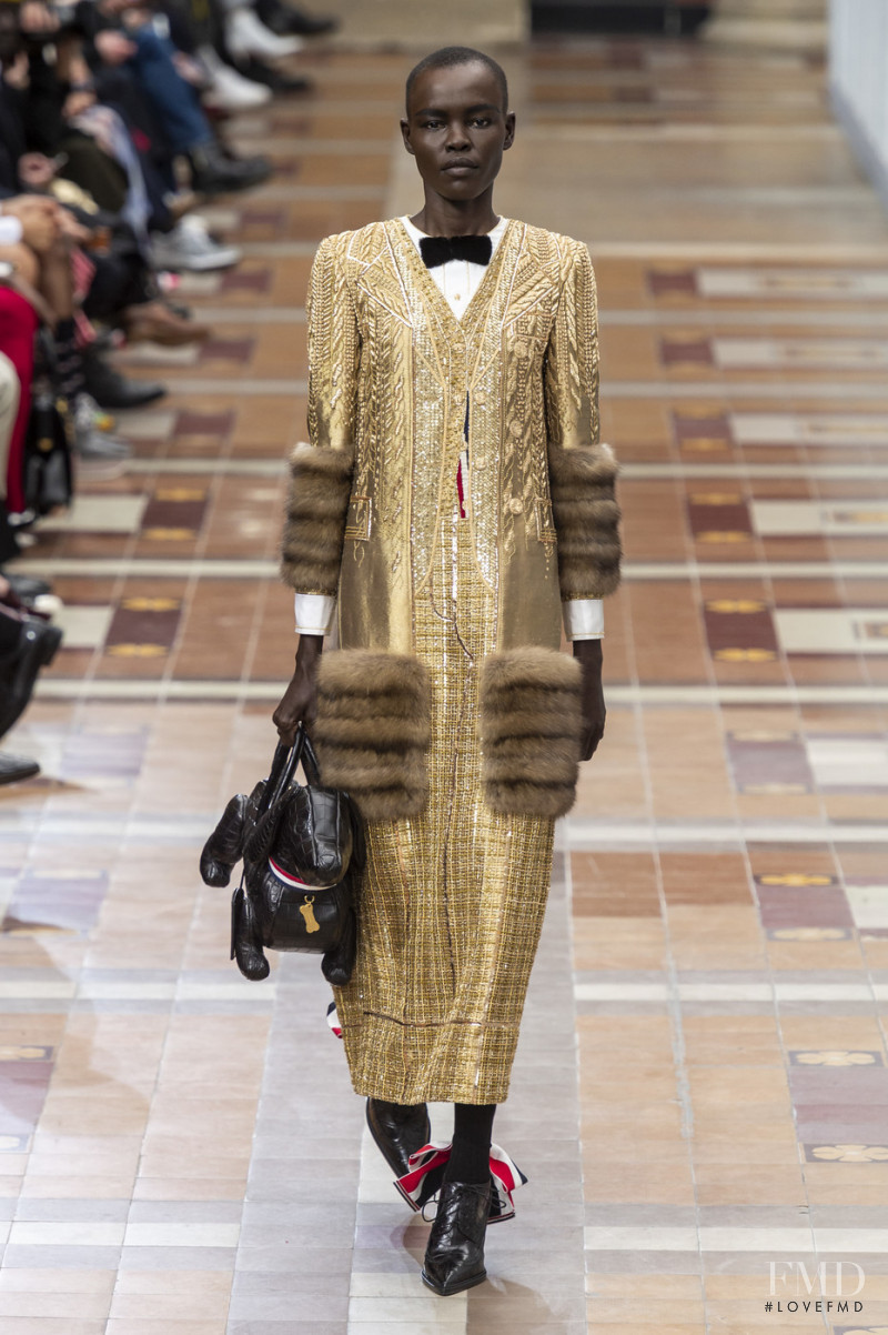 Amira Pinheiro featured in  the Thom Browne fashion show for Autumn/Winter 2019