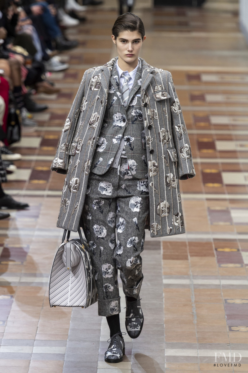 Lucia Lopez featured in  the Thom Browne fashion show for Autumn/Winter 2019