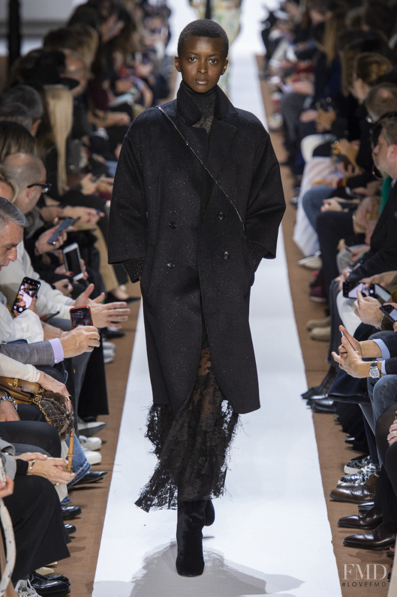 Amira Pinheiro featured in  the Akris fashion show for Autumn/Winter 2019