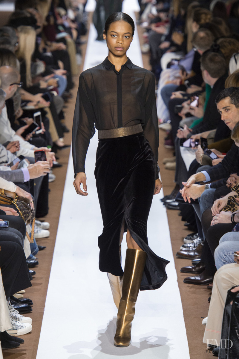 Aaliyah Hydes featured in  the Akris fashion show for Autumn/Winter 2019