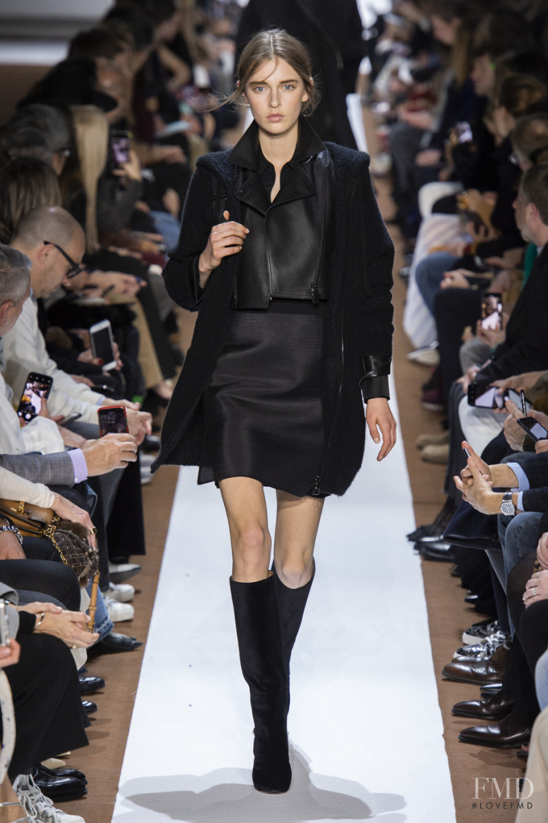 Merel Zoet featured in  the Akris fashion show for Autumn/Winter 2019