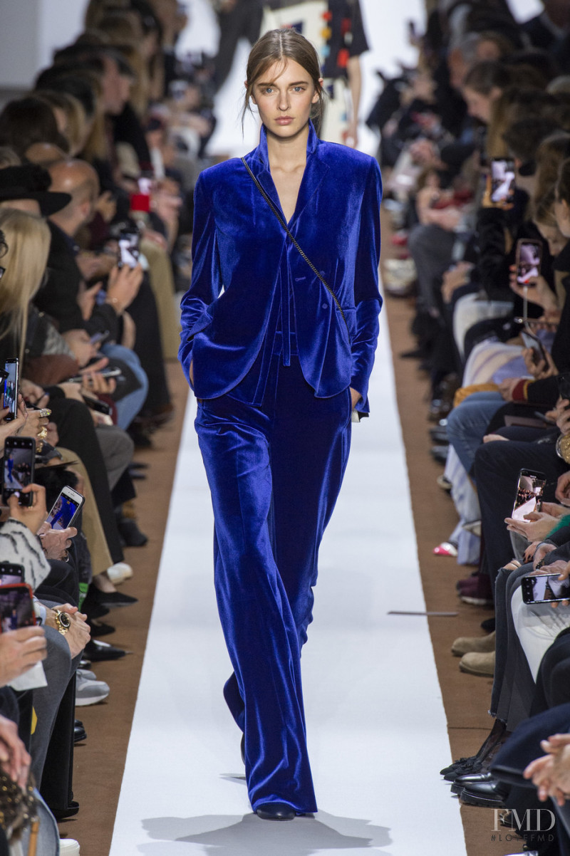Merel Zoet featured in  the Akris fashion show for Autumn/Winter 2019