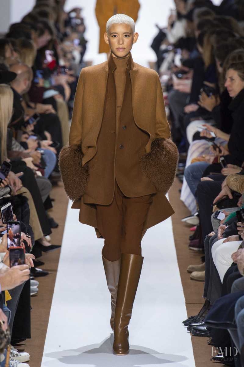 Janiece Dilone featured in  the Akris fashion show for Autumn/Winter 2019