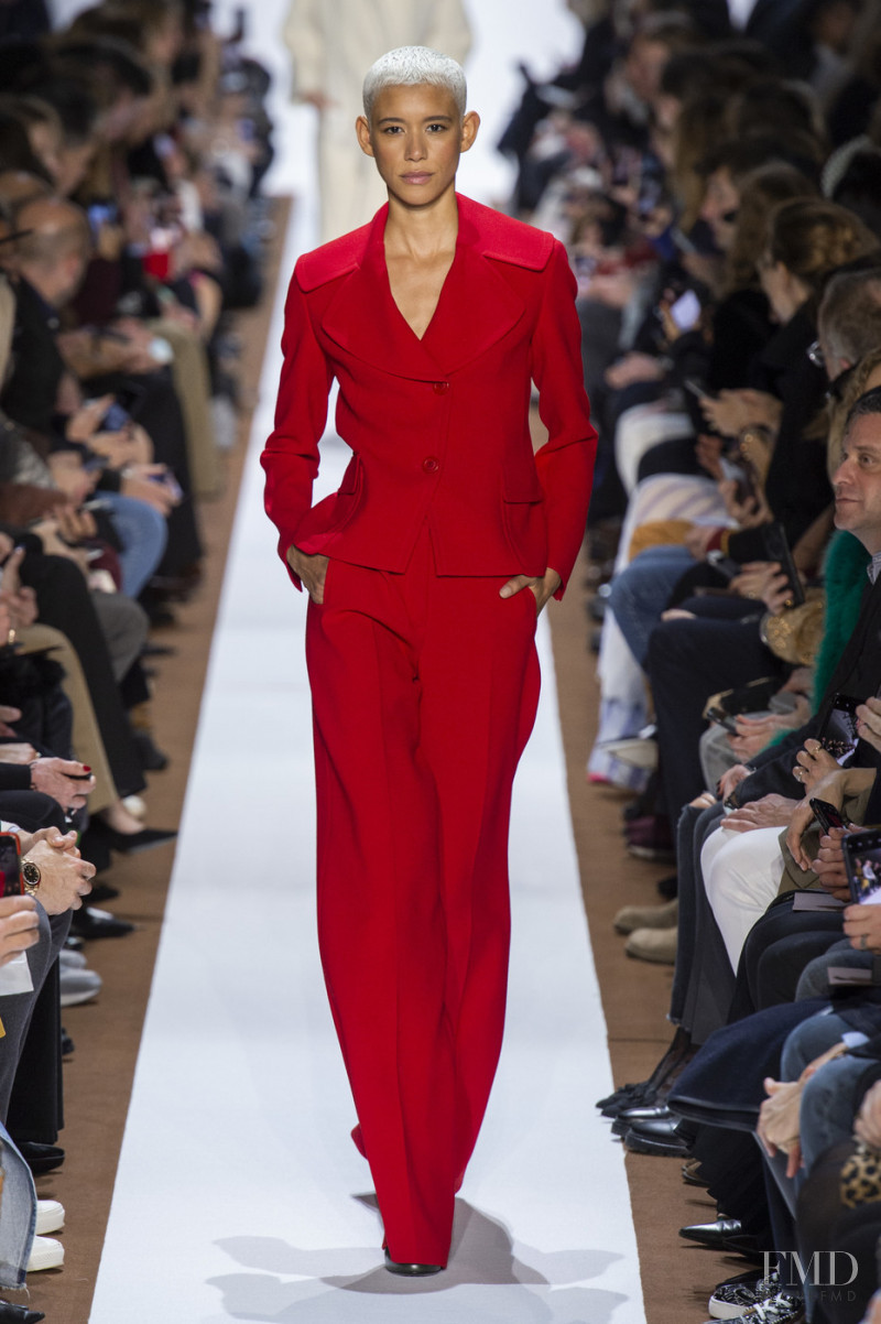 Janiece Dilone featured in  the Akris fashion show for Autumn/Winter 2019