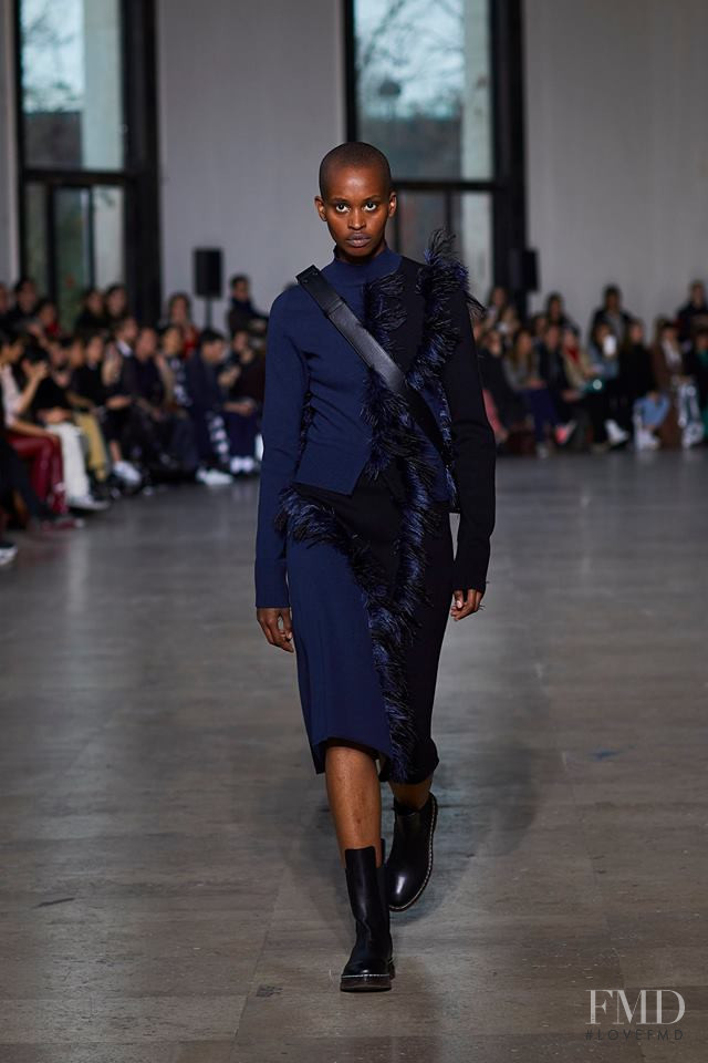 Nella Ngingo featured in  the Cedric Charlier fashion show for Autumn/Winter 2019