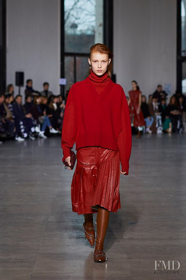 Yeva Podurian featured in  the Cedric Charlier fashion show for Autumn/Winter 2019