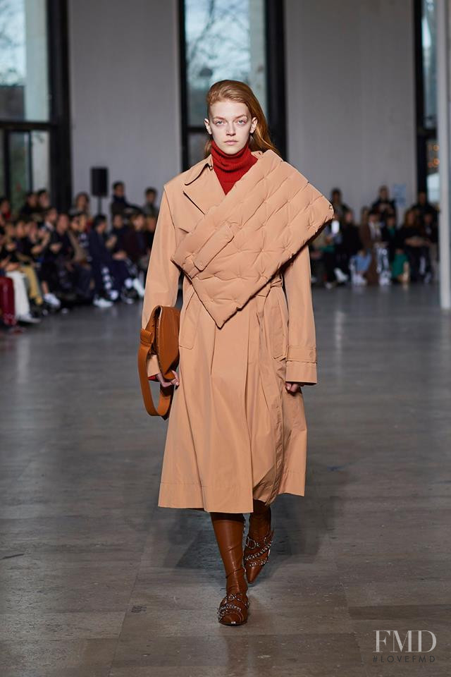 Eliza Kallmann featured in  the Cedric Charlier fashion show for Autumn/Winter 2019