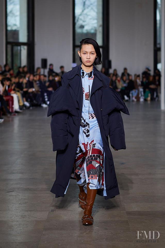 Jia Li Zhao featured in  the Cedric Charlier fashion show for Autumn/Winter 2019