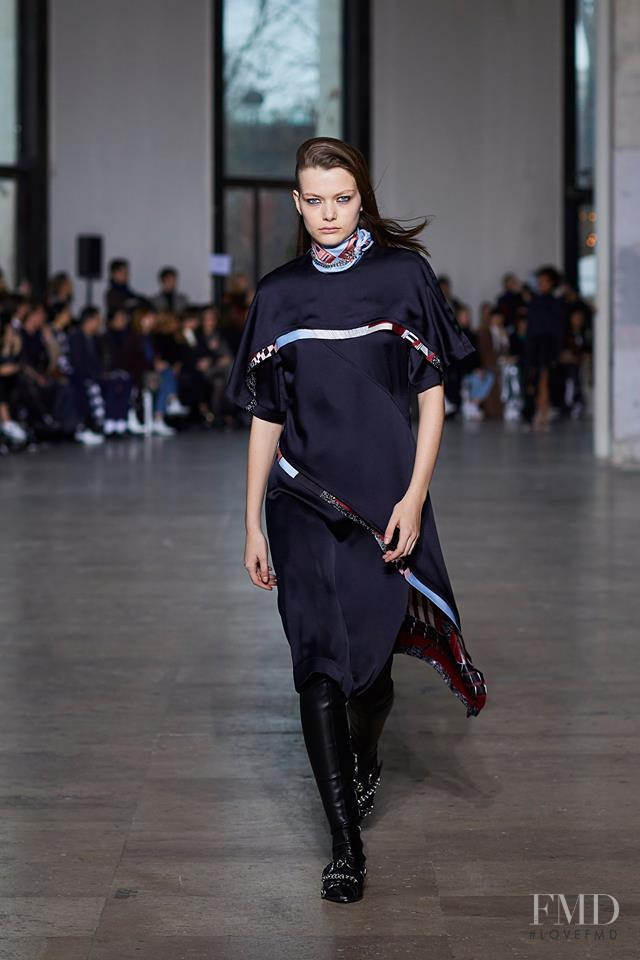 Louise Robert featured in  the Cedric Charlier fashion show for Autumn/Winter 2019