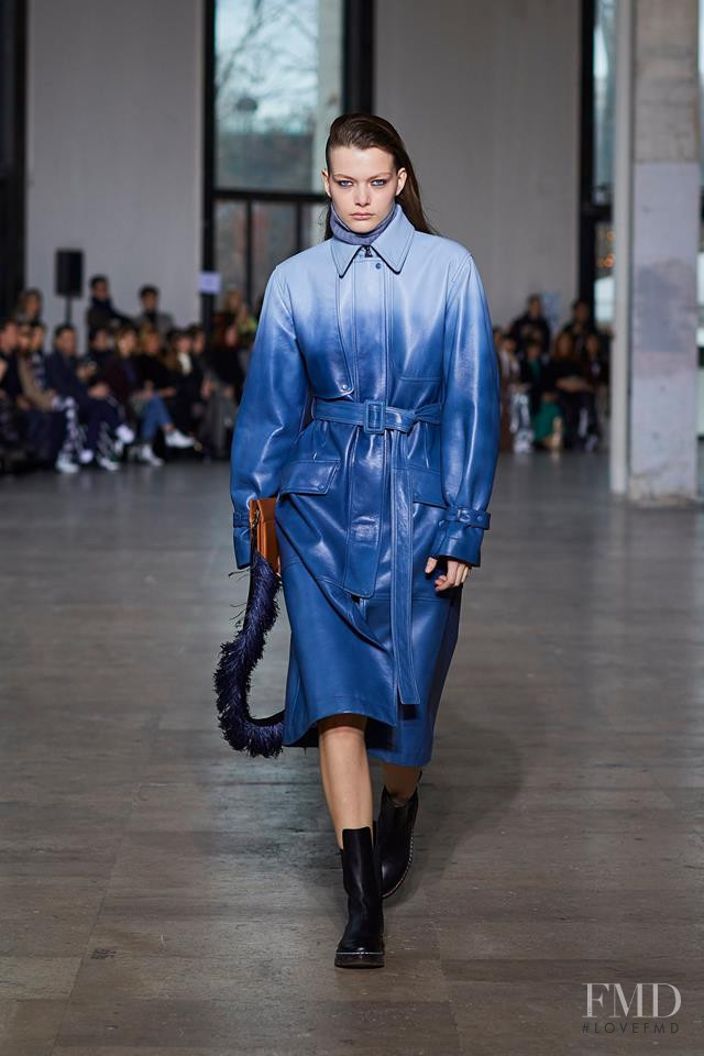 Louise Robert featured in  the Cedric Charlier fashion show for Autumn/Winter 2019