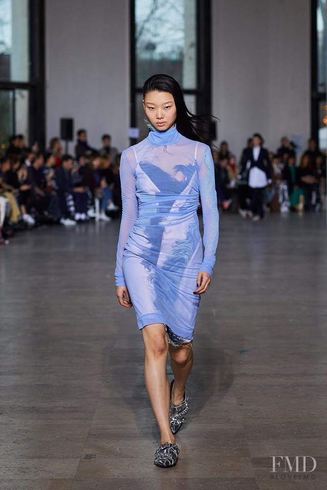 Yoon Young Bae featured in  the Cedric Charlier fashion show for Autumn/Winter 2019