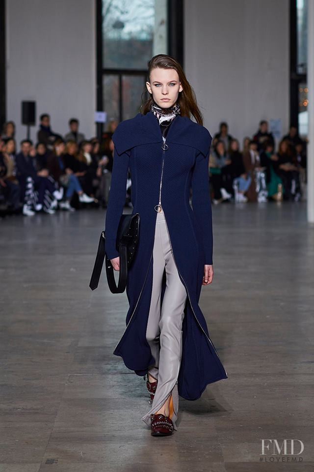 Coline  Leclere featured in  the Cedric Charlier fashion show for Autumn/Winter 2019
