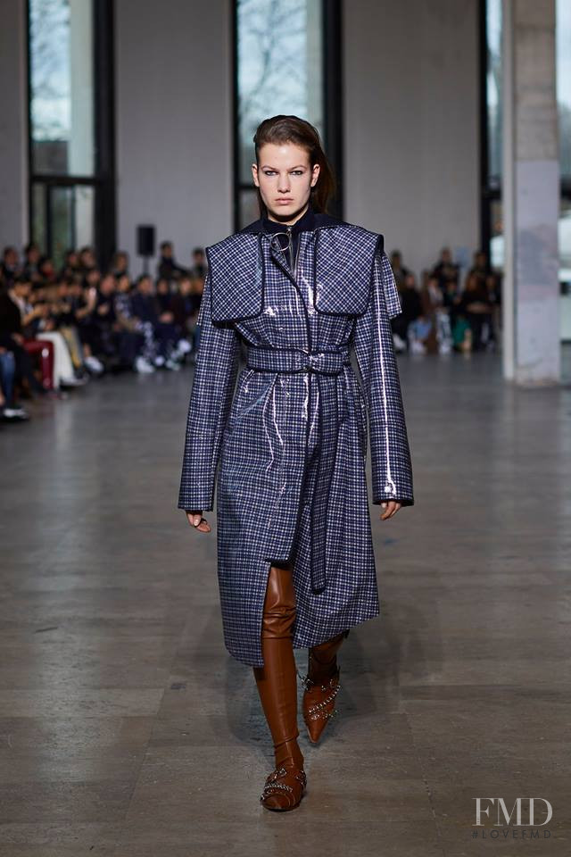 Roos Van Elk featured in  the Cedric Charlier fashion show for Autumn/Winter 2019