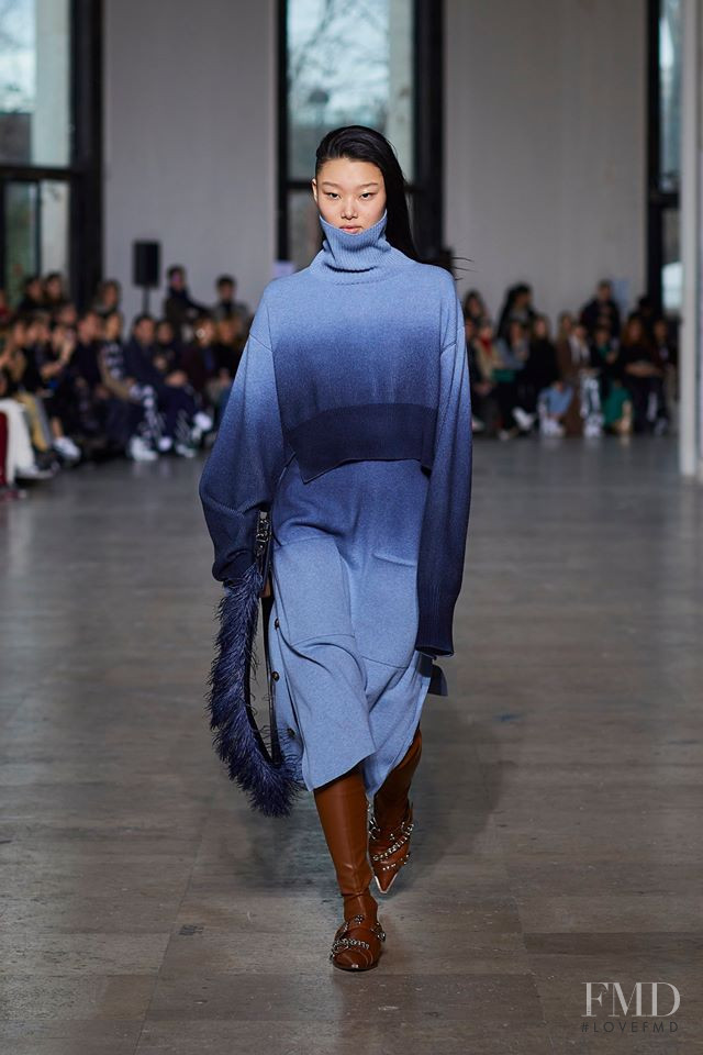 Yoon Young Bae featured in  the Cedric Charlier fashion show for Autumn/Winter 2019