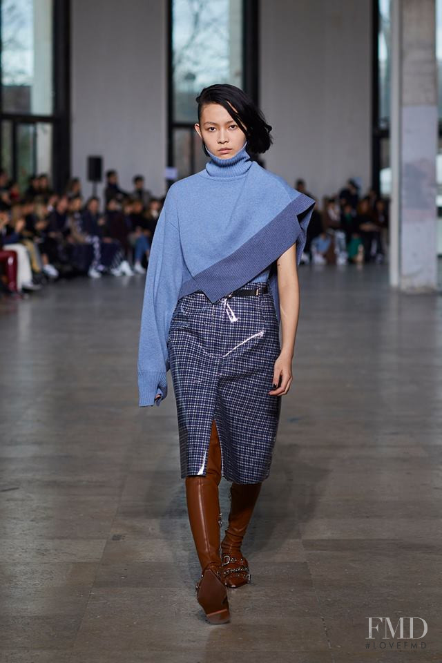 Jia Li Zhao featured in  the Cedric Charlier fashion show for Autumn/Winter 2019