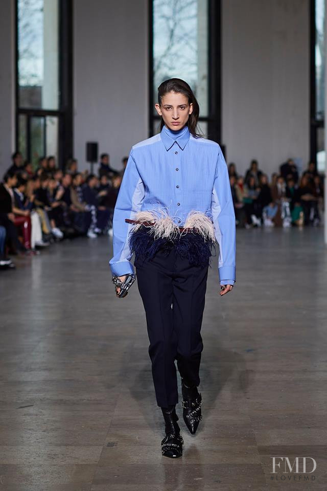 Rachel Marx featured in  the Cedric Charlier fashion show for Autumn/Winter 2019