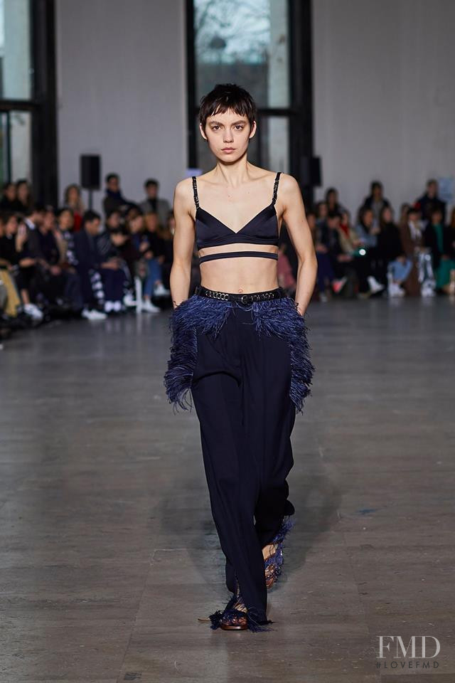 Ninouk Akkerman featured in  the Cedric Charlier fashion show for Autumn/Winter 2019