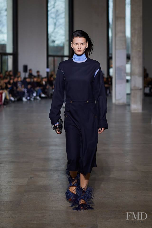 Katlin Aas featured in  the Cedric Charlier fashion show for Autumn/Winter 2019