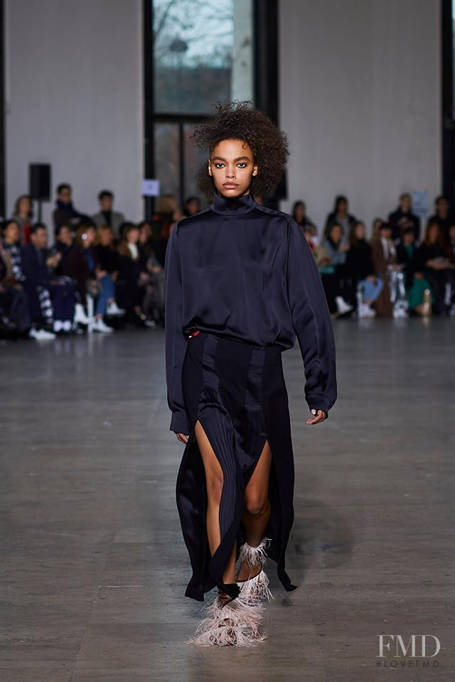 Alexis Sundman featured in  the Cedric Charlier fashion show for Autumn/Winter 2019