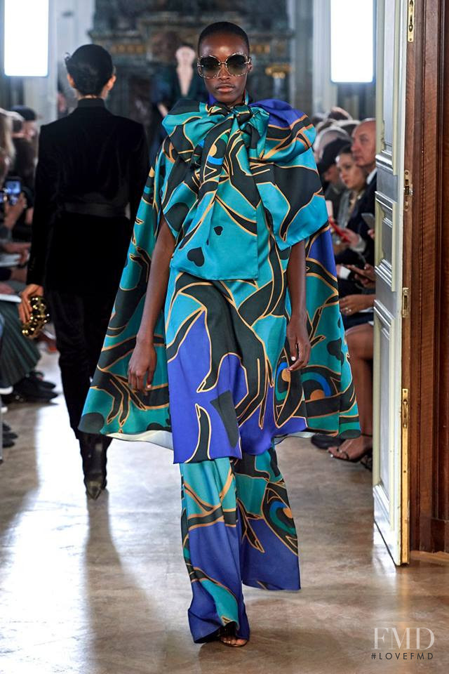 Michele Opiyo featured in  the Elie Saab fashion show for Autumn/Winter 2019