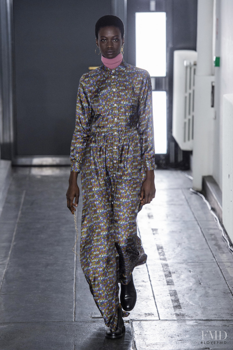 Fatou Jobe featured in  the A.P.C. fashion show for Autumn/Winter 2019